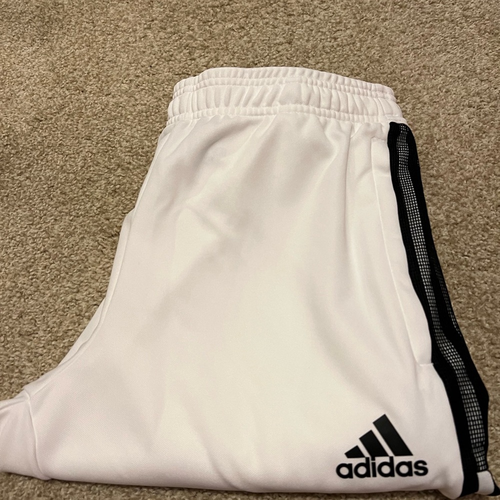 Adidas White, Mens Tiro Pants, Size Medium, Washed never worn